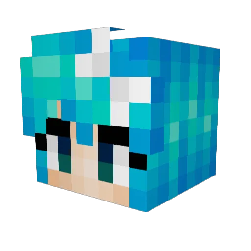 yonna Minecraft avatar head, 3D render