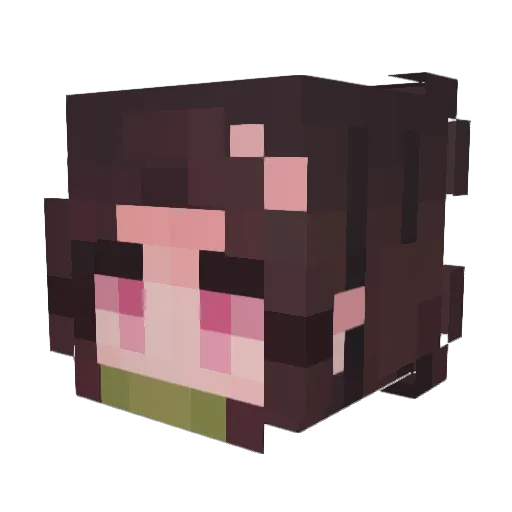 yonpu Minecraft avatar head, 3D render