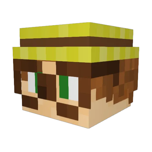 yonward Minecraft avatar head, 3D render