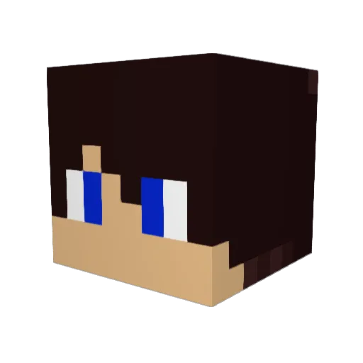 yonygamer Minecraft avatar head, 3D render