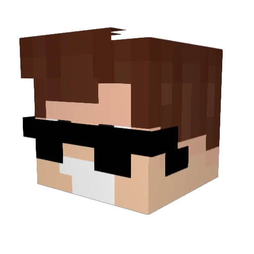yoojee Minecraft avatar head, 3D render