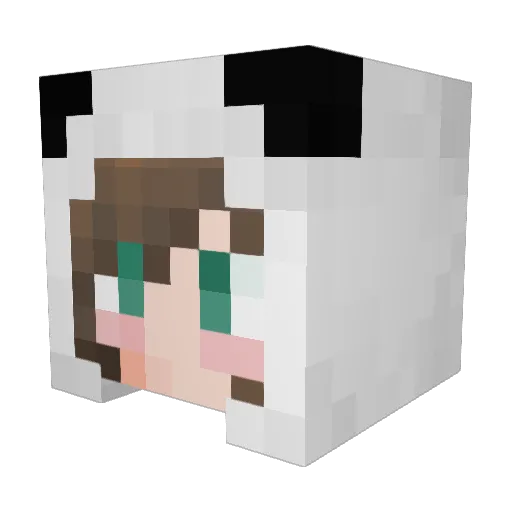 yooki Minecraft avatar head, 3D render