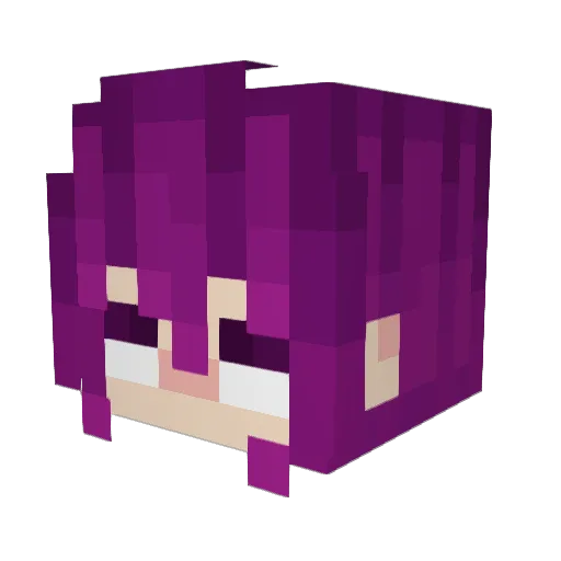 yookiiwaspeach Minecraft avatar head, 3D render