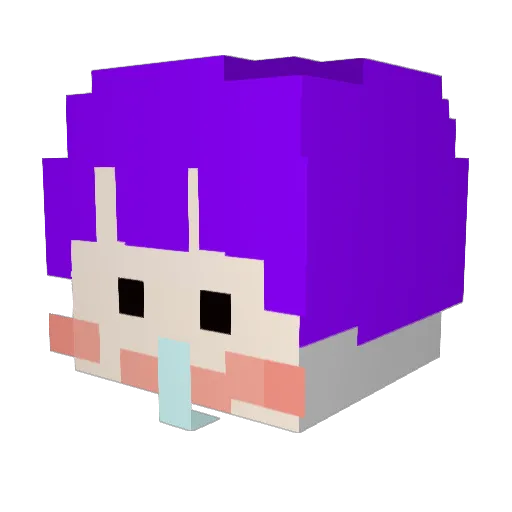 yoon Minecraft avatar head, 3D render