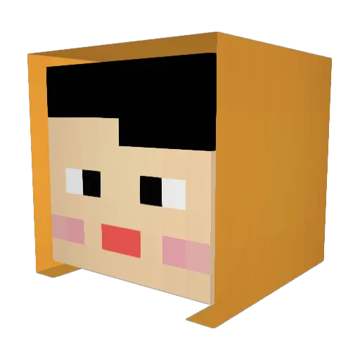 yoon_371 Minecraft avatar head, 3D render