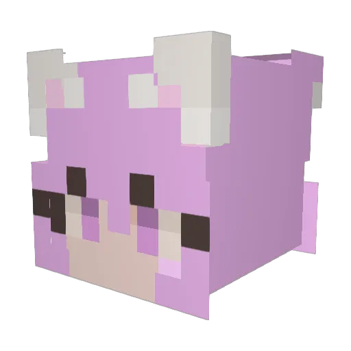 yoonbobin Minecraft avatar head, 3D render
