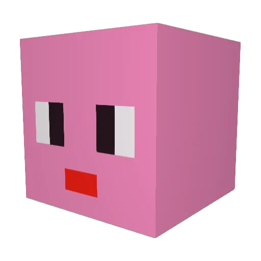 yoonchel Minecraft avatar head, 3D render