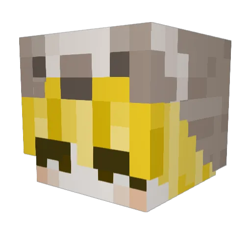 yoongbee Minecraft avatar head, 3D render
