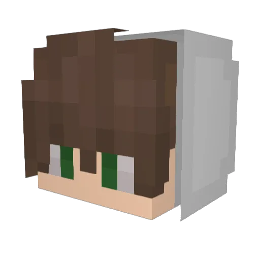 yoonphic Minecraft avatar head, 3D render