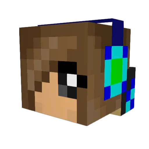 yoopergirl Minecraft avatar head, 3D render