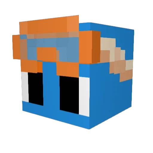 yoorvi Minecraft avatar head, 3D render