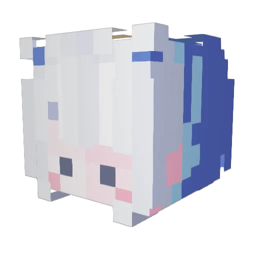 yooseolah Minecraft avatar head, 3D render