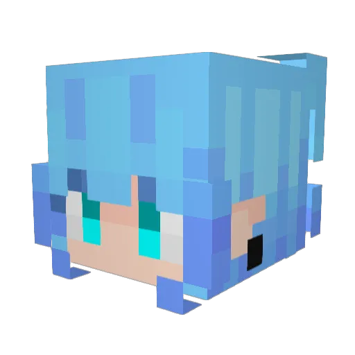 yopochan Minecraft avatar head, 3D render