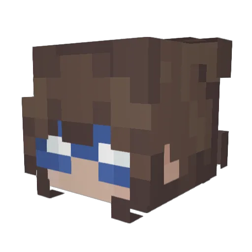 yoqj Minecraft avatar head, 3D render