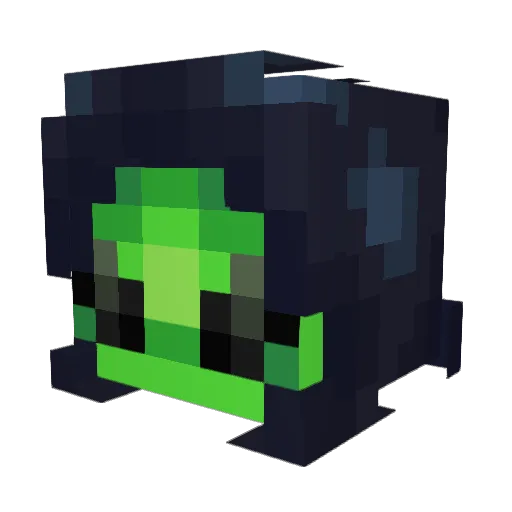 yoraai Minecraft avatar head, 3D render