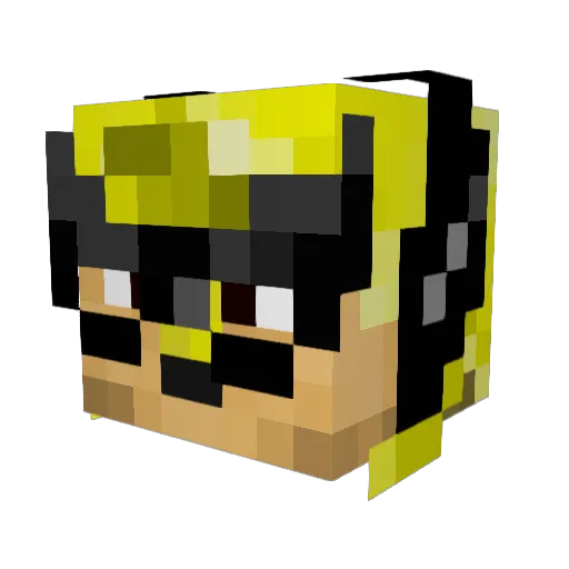 yorel10 Minecraft avatar head, 3D render
