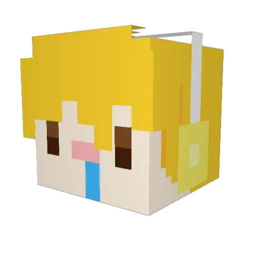 yorgman Minecraft avatar head, 3D render