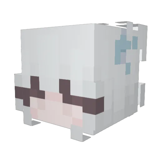 yoriuu Minecraft avatar head, 3D render