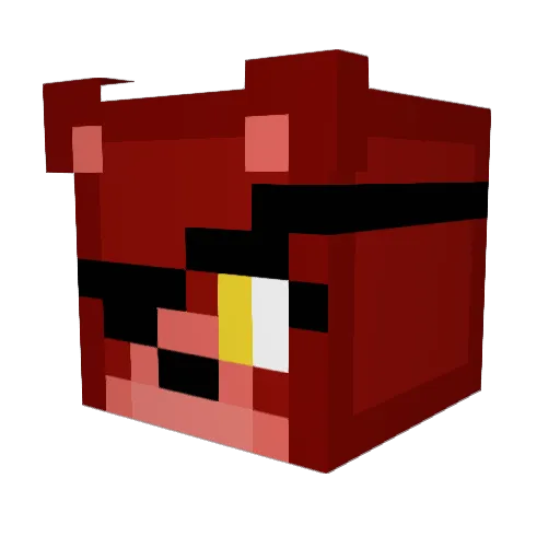 yoroimogura Minecraft avatar head, 3D render