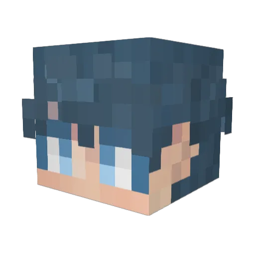 yoru10129 Minecraft avatar head, 3D render