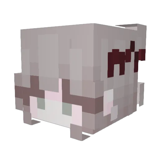 yoru1978 Minecraft avatar head, 3D render
