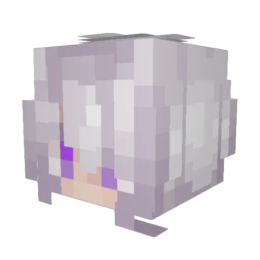 yorunoichi Minecraft avatar head, 3D render
