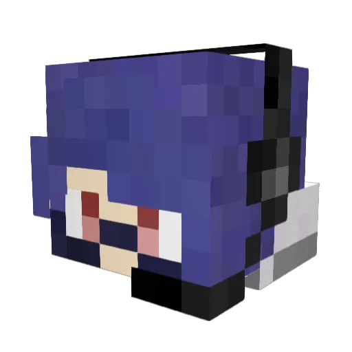yoruya0321_ Minecraft avatar head, 3D render