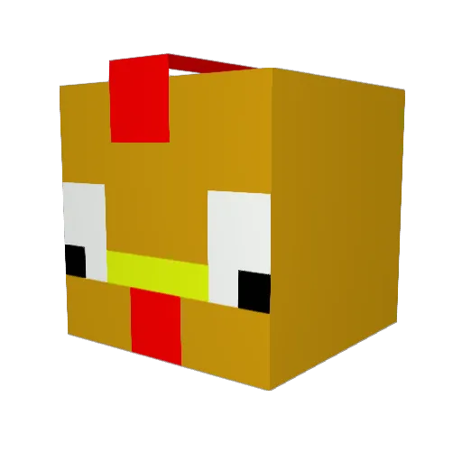 yoschaan Minecraft avatar head, 3D render