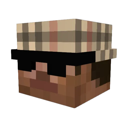 yosef100 Minecraft avatar head, 3D render
