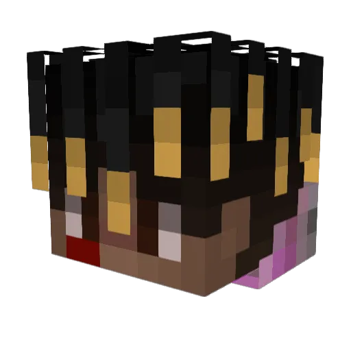 yoseku Minecraft avatar head, 3D render