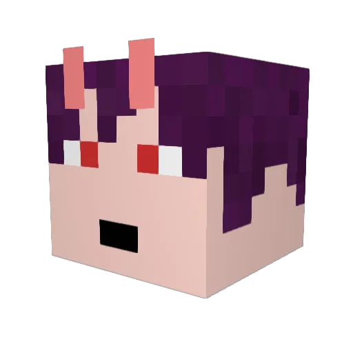 yoshi02 Minecraft avatar head, 3D render