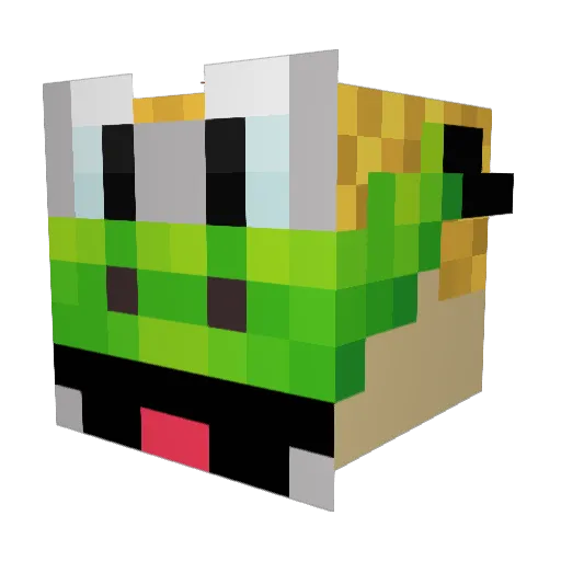yoshiTHEbadger Minecraft avatar head, 3D render