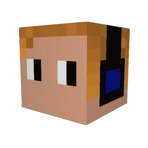 yoshida44 Minecraft avatar head, 3D render