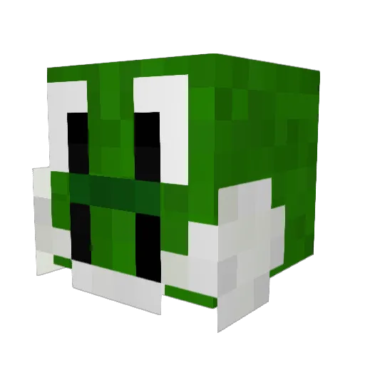 yoshidark Minecraft avatar head, 3D render