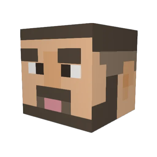 yoshigguh Minecraft avatar head, 3D render