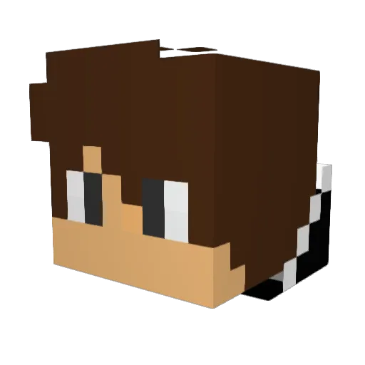 yoshiida Minecraft avatar head, 3D render
