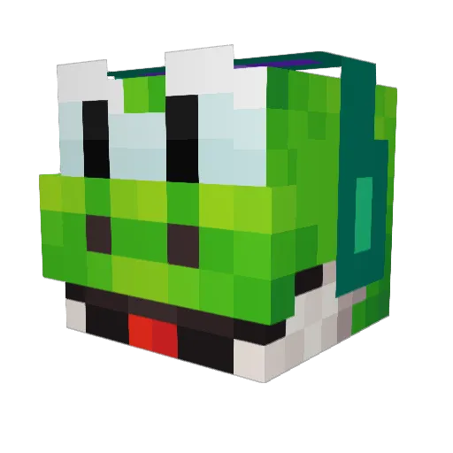 yoshineter Minecraft avatar head, 3D render