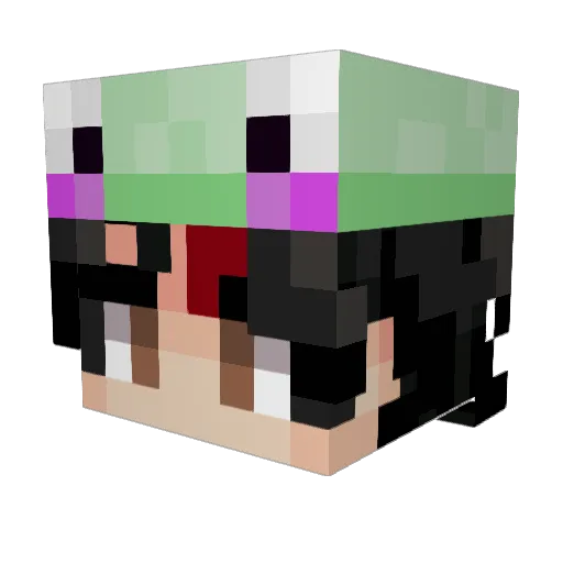 yoshinis Minecraft avatar head, 3D render