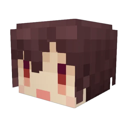 yoshino_exe Minecraft avatar head, 3D render