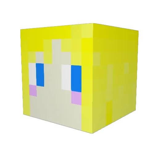 yoshipiko17 Minecraft avatar head, 3D render