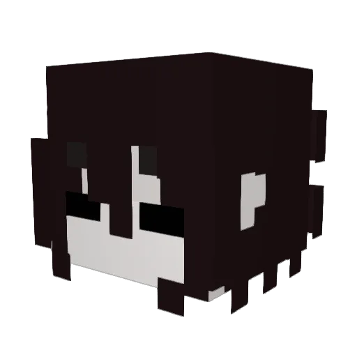 yoshogaki Minecraft avatar head, 3D render