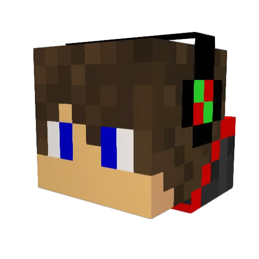 yoshokatana Minecraft avatar head, 3D render