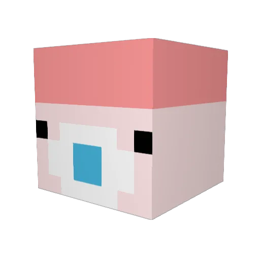 yosidasandazo Minecraft avatar head, 3D render