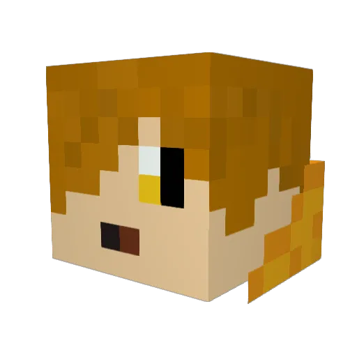 yosilver Minecraft avatar head, 3D render