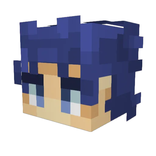 yotarosan Minecraft avatar head, 3D render