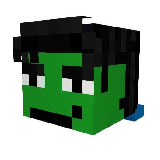 yotlus Minecraft avatar head, 3D render