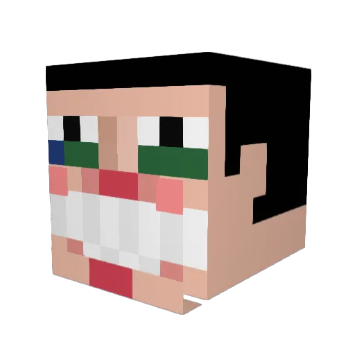 youQ123 Minecraft avatar head, 3D render