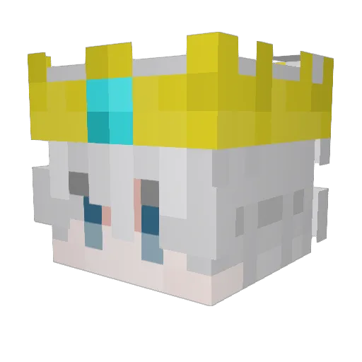 you_ki_anto Minecraft avatar head, 3D render