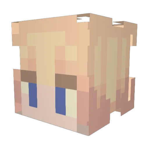 youarebis Minecraft avatar head, 3D render