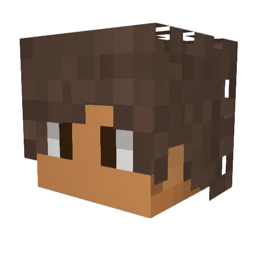 youc3f Minecraft avatar head, 3D render